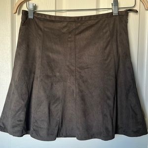 The Limited Olive Suede Skirt